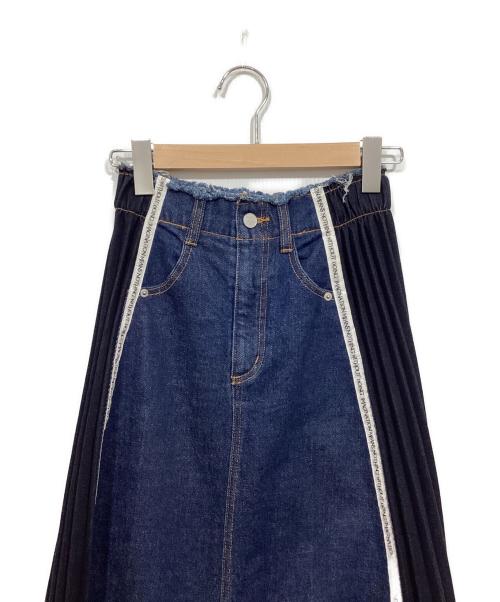 Ameri（アメリ）Ameri (アメリ) SIDE PLEATS DENIM SKIRT/デニムスカート インディゴ サイズ:Sの古着・服飾アイテム