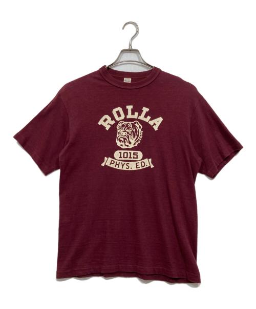 WAREHOUSE（ウエアハウス）WAREHOUSE (ウエアハウス) プリントTシャツ ROLLA パープル サイズ:LARGEの古着・服飾アイテム