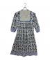 SZ Blockprints (エスゼットブロックプリント) 総柄ワンピース / KITY DRESS ホワイト×ブルー サイズ:Ｓ：11000円