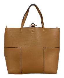 TORY BURCH（トリーバーチ）の古着「ハンドバッグ」｜ベージュ