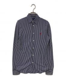 POLO RALPH LAUREN（ポロ・ラルフローレン）の古着「長袖シャツ/ストライプ」｜ネイビー
