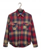PENDLETON×DELUXEペンドルトン×デラックス）の古着「長袖チェックシャツ」｜レッド