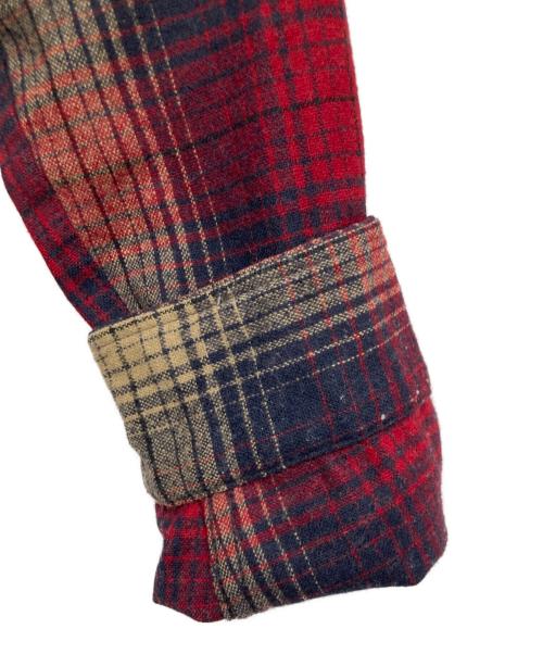 PENDLETON（ペンドルトン）PENDLETON (ペンドルトン) Deluxe (デラックス) 長袖チェックシャツ レッド サイズ:Ｍの古着・服飾アイテム