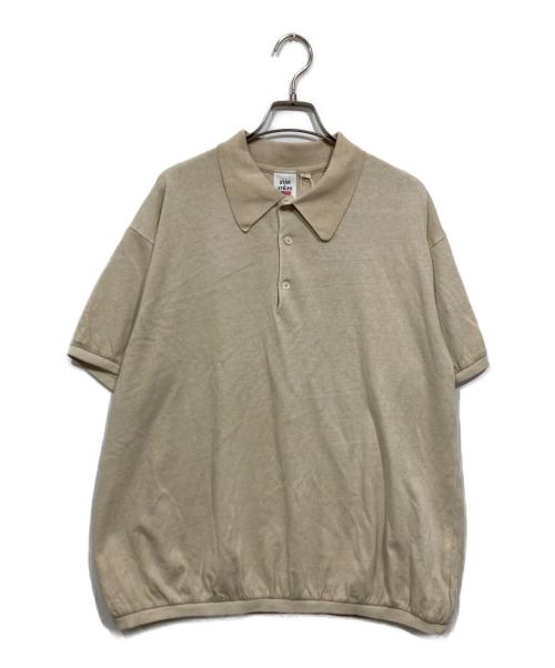 JOURNAL STANDARD（ジャーナルスタンダード）JOURNAL STANDARD (ジャーナルスタンダード) STAR&STRIPE オーバーFIT POLO SHIRTS ベージュ サイズ:FREEの古着・服飾アイテム