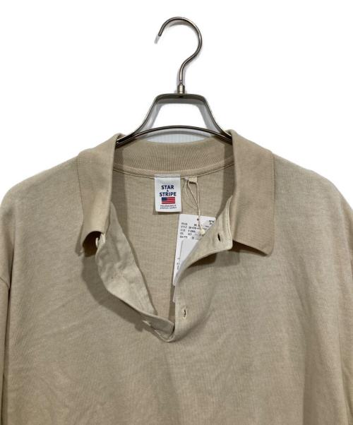 JOURNAL STANDARD（ジャーナルスタンダード）JOURNAL STANDARD (ジャーナルスタンダード) STAR&STRIPE オーバーFIT POLO SHIRTS ベージュ サイズ:FREEの古着・服飾アイテム
