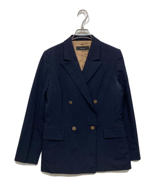 allureville（アルアバイル）allureville (アルアバイル) ダブルジャケット ネイビー サイズ:2の古着・服飾アイテム