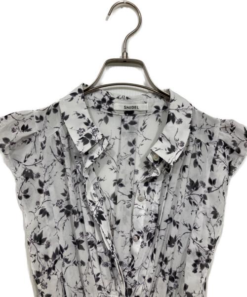Snidel（スナイデル）Snidel (スナイデル) Sustainableフリルプリーツワンピース パープルの古着・服飾アイテム