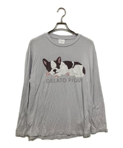 gelato pique（ジェラートピケ）gelato pique (ジェラートピケ) SLEEPING DOGワンポイントロンT＆パンツSET パープル サイズ:FREEの古着・服飾アイテム