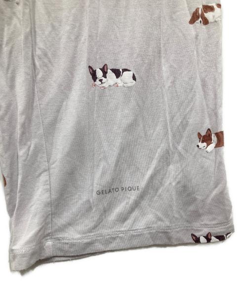 gelato pique（ジェラートピケ）gelato pique (ジェラートピケ) SLEEPING DOGワンポイントロンT＆パンツSET パープル サイズ:FREEの古着・服飾アイテム