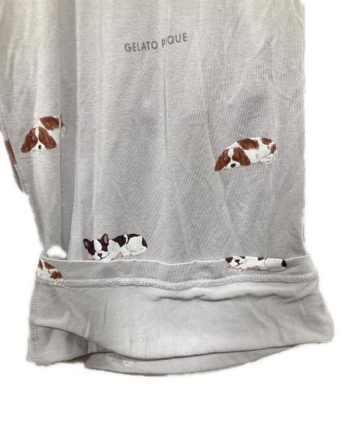 gelato pique（ジェラートピケ）gelato pique (ジェラートピケ) SLEEPING DOGワンポイントロンT＆パンツSET パープル サイズ:FREEの古着・服飾アイテム