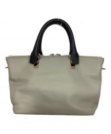 Chloe（クロエ）の古着「ベイリーバイカラー2WAYハンドバッグ」｜グレー×ブラック