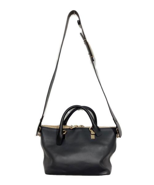 Chloe（クロエ）Chloe (クロエ) ベイリーバイカラー2WAYハンドバッグ グレー×ブラックの古着・服飾アイテム