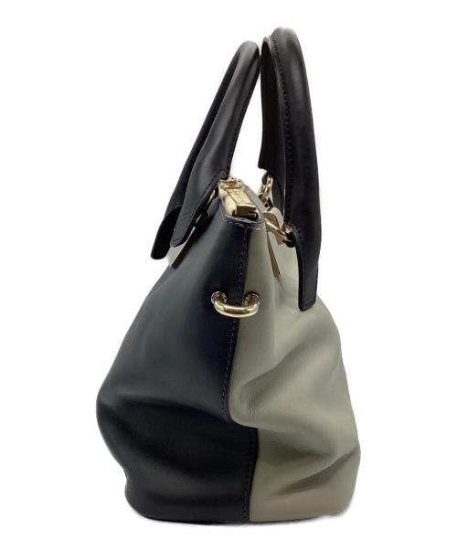 Chloe（クロエ）Chloe (クロエ) ベイリーバイカラー2WAYハンドバッグ グレー×ブラックの古着・服飾アイテム