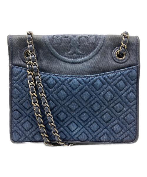 TORY BURCH（トリーバーチ）TORY BURCH (トリーバーチ) デニムチェーンショルダーバッグ ネイビーの古着・服飾アイテム