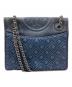 TORY BURCH（トリーバーチ）の古着「デニムチェーンショルダーバッグ」｜ネイビー