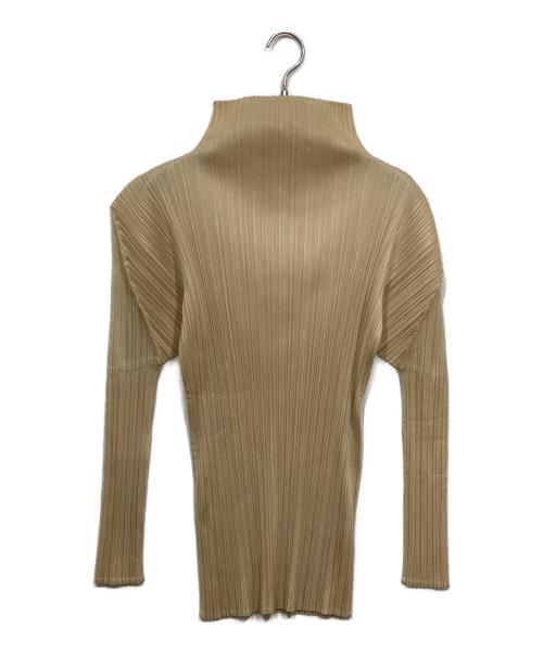 PLEATS PLEASE（プリーツプリーズ）PLEATS PLEASE (プリーツプリーズ) プリーツカットソー ベージュ サイズ:3の古着・服飾アイテム