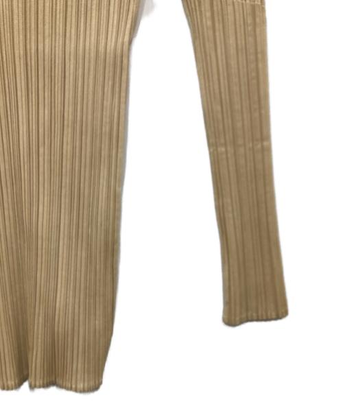 PLEATS PLEASE（プリーツプリーズ）PLEATS PLEASE (プリーツプリーズ) プリーツカットソー ベージュ サイズ:3の古着・服飾アイテム