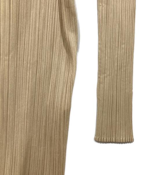 PLEATS PLEASE（プリーツプリーズ）PLEATS PLEASE (プリーツプリーズ) プリーツカーディガン ベージュ サイズ:4の古着・服飾アイテム