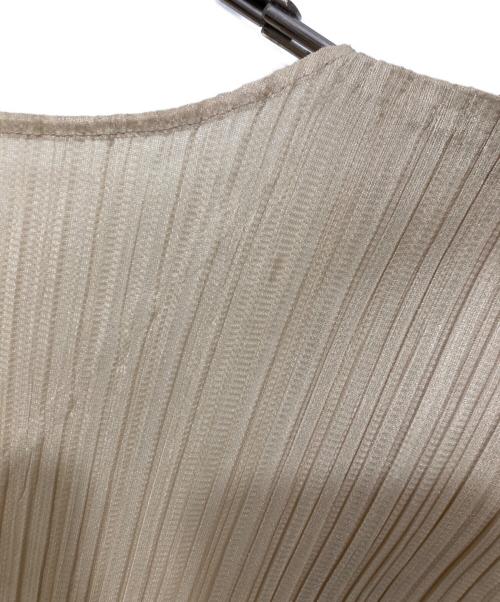 PLEATS PLEASE（プリーツプリーズ）PLEATS PLEASE (プリーツプリーズ) プリーツカーディガン ベージュ サイズ:4の古着・服飾アイテム
