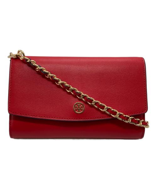 TORY BURCH（トリーバーチ）TORY BURCH (トリーバーチ) チェーンウォレットショルダーバッグ レッドの古着・服飾アイテム