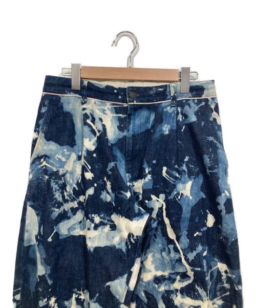 BLUE BLUE（ブルーブルー）BLUE BLUE (ブルーブルー) ペイントデニムパンツ ネイビー サイズ:3の古着・服飾アイテム