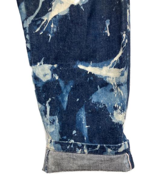 BLUE BLUE（ブルーブルー）BLUE BLUE (ブルーブルー) ペイントデニムパンツ ネイビー サイズ:3の古着・服飾アイテム