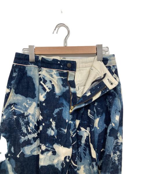 BLUE BLUE（ブルーブルー）BLUE BLUE (ブルーブルー) ペイントデニムパンツ ネイビー サイズ:3の古着・服飾アイテム