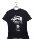 stussyステューシー）の古着「プリントTシャツ」｜ブラック