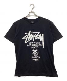 stussy（ステューシー）の古着「プリントTシャツ」｜ブラック