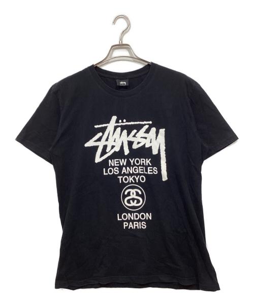 stussy（ステューシー）stussy (ステューシー) プリントTシャツ ブラック サイズ:Lの古着・服飾アイテム