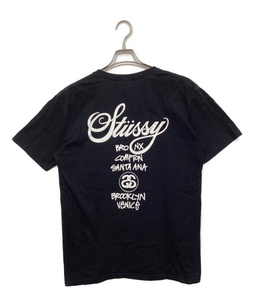 stussy（ステューシー）stussy (ステューシー) プリントTシャツ ブラック サイズ:Lの古着・服飾アイテム