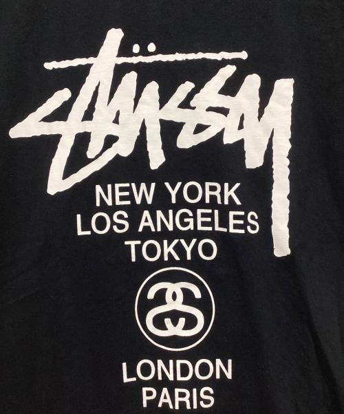 stussy（ステューシー）stussy (ステューシー) プリントTシャツ ブラック サイズ:Lの古着・服飾アイテム