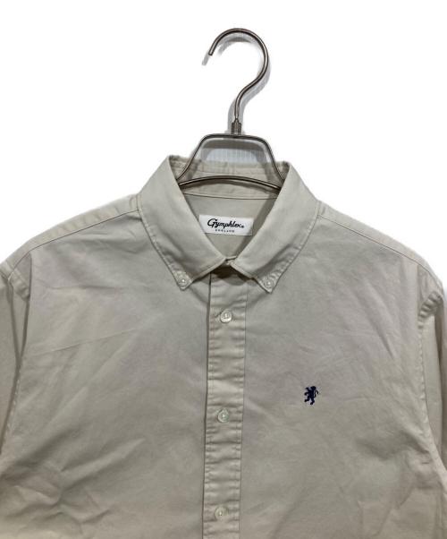 Gymphlex（ジムフレックス）Gymphlex (ジムフレックス) ショートボタンダウンシャツ グレー サイズ:Mの古着・服飾アイテム