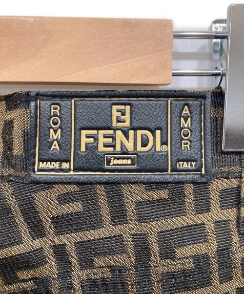 FENDI（フェンディ）FENDI (フェンディ) ズッカ柄パンツ ブラック×ブラウン サイズ:30INCHの古着・服飾アイテム