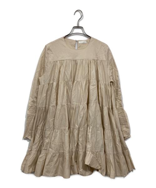 merlette（マーレット）merlette (マーレット) ティアードワンピース / SOLIMAN ベージュ サイズ:XSの古着・服飾アイテム
