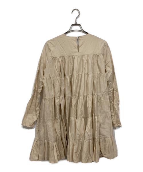 merlette（マーレット）merlette (マーレット) ティアードワンピース / SOLIMAN ベージュ サイズ:XSの古着・服飾アイテム