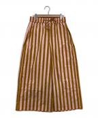 Ron Herman×SZ Blockprintsロンハーマン×エスゼットブロックプリント）の古着「ストライプパンツ / RH DRAWSTRING PANT」｜ブラウン×ピンク