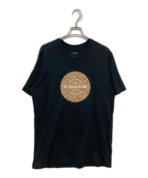 COACH（コーチ）COACH (コーチ) サークルロゴプリントTEE ブラック サイズ:Mの古着・服飾アイテム