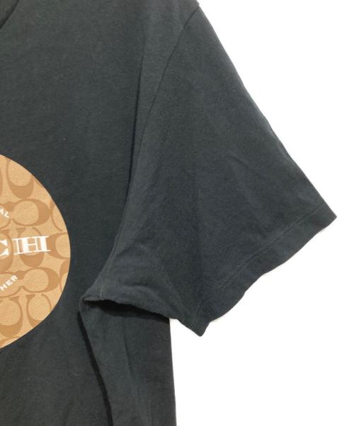 COACH（コーチ）COACH (コーチ) サークルロゴプリントTEE ブラック サイズ:Mの古着・服飾アイテム