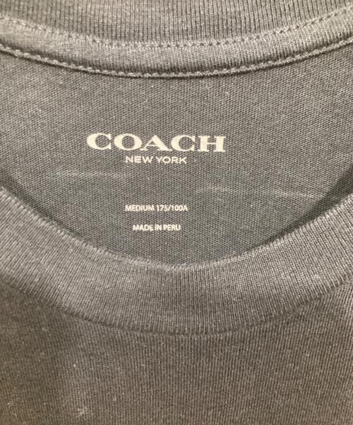 COACH（コーチ）COACH (コーチ) サークルロゴプリントTEE ブラック サイズ:Mの古着・服飾アイテム