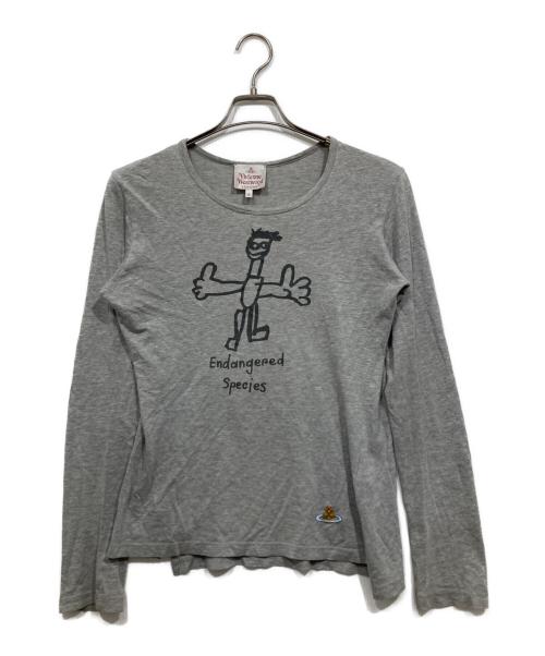 Vivienne Westwood（ヴィヴィアンウエストウッド）Vivienne Westwood (ヴィヴィアンウエストウッド) ロングスリーブカットソー グレー サイズ:Sの古着・服飾アイテム