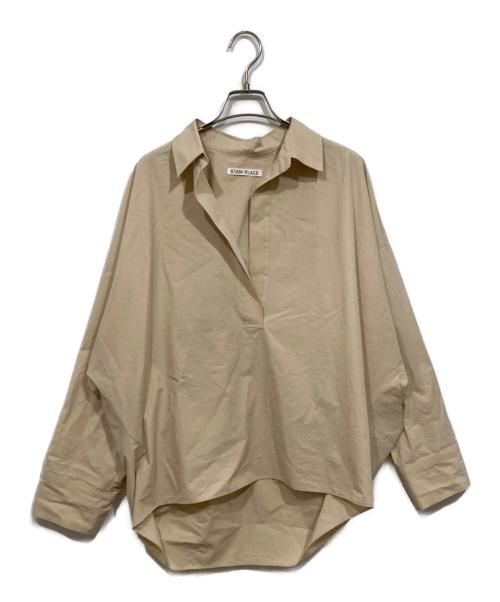 RIAM PLAGE（リアム プラージュ）RIAM PLAGE (リアム プラージュ) スキッパーシャツ ベージュ サイズ:free(記載なし)の古着・服飾アイテム
