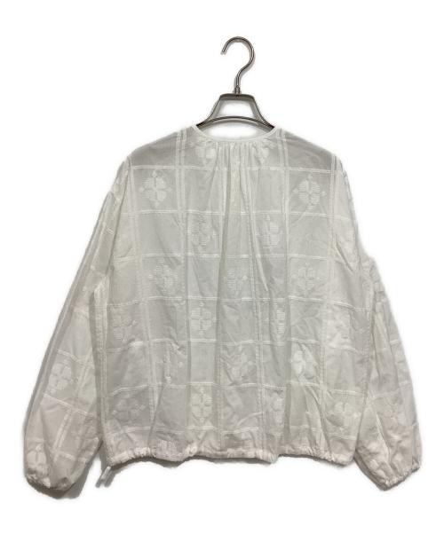 KAGURE（カグレ）KAGURE (カグレ) クロスステッチドロストブラウス ホワイト サイズ:Freeの古着・服飾アイテム