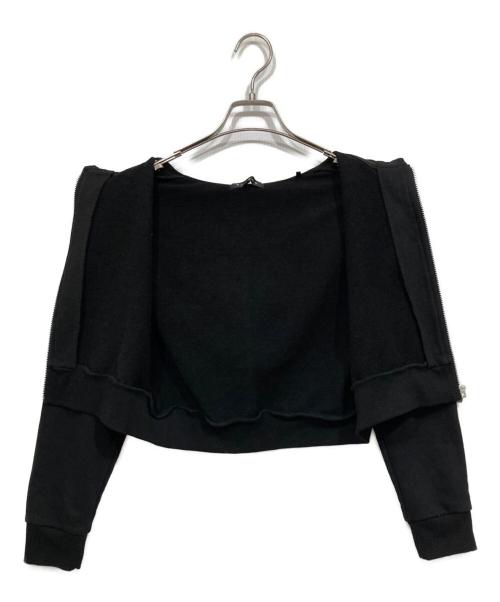 CRONOS（クロノス）CRONOS (クロノス) クロップドジップパーカー ブラック サイズ:38の古着・服飾アイテム
