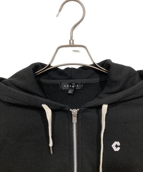 CRONOS（クロノス）CRONOS (クロノス) クロップドジップパーカー ブラック サイズ:38の古着・服飾アイテム