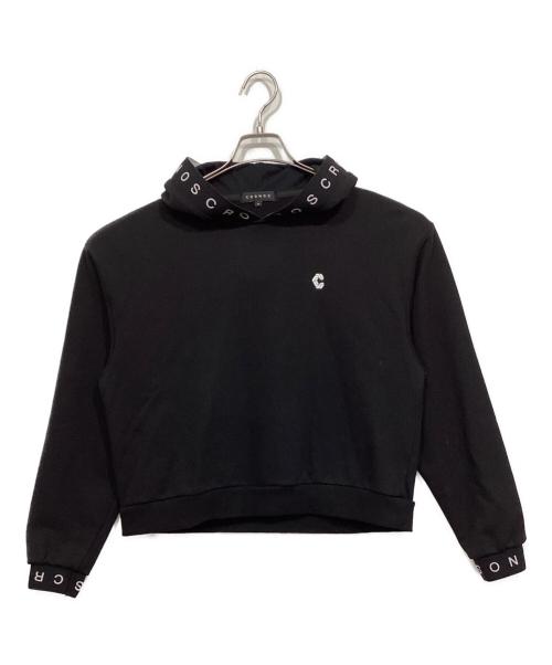 CRONOS（クロノス）CRONOS (クロノス) ロゴテープパーカー ブラック サイズ:38の古着・服飾アイテム