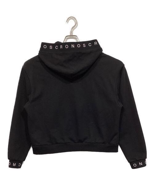 CRONOS（クロノス）CRONOS (クロノス) ロゴテープパーカー ブラック サイズ:38の古着・服飾アイテム