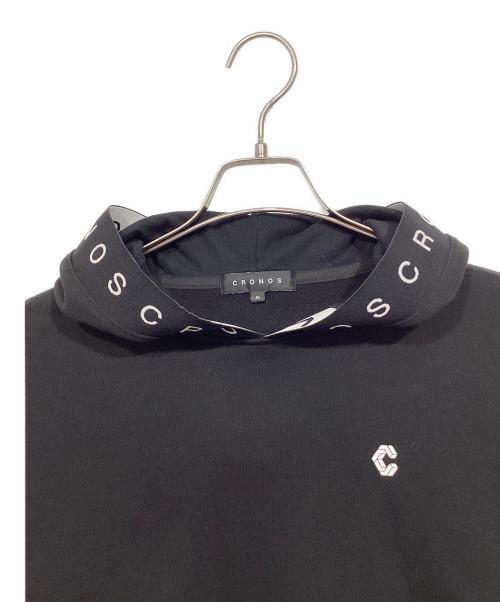 CRONOS（クロノス）CRONOS (クロノス) ロゴテープパーカー ブラック サイズ:38の古着・服飾アイテム