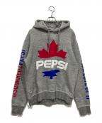 DSQUARED2×PEPSIディースクエアード×ペプシ）の古着「プルオーバーパーカー」｜グレー