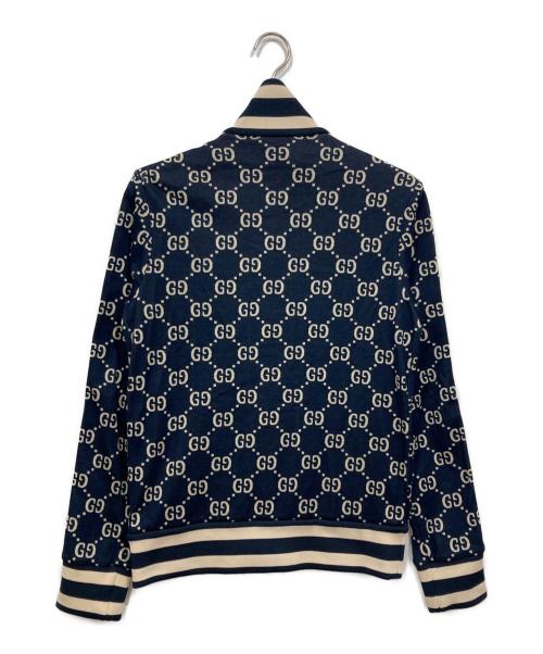 GUCCI（グッチ）GUCCI (グッチ) GGジャガードコットンジャケット ネイビー サイズ:Sの古着・服飾アイテム